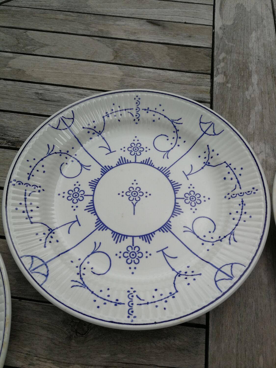 Set of 9 flat plates Copenhagen from Royal Boch