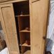 Parisian wardrobe in raw wood