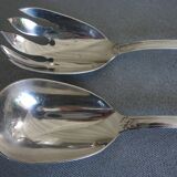 Silver metal salad cutlery, silver