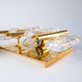 Paire d'appliques murales Carl Fagerlund du milieu du siècle pour Orrefors, Suède, vers 1960