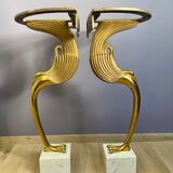pair of Robert Thibier consoles stamped and numbered