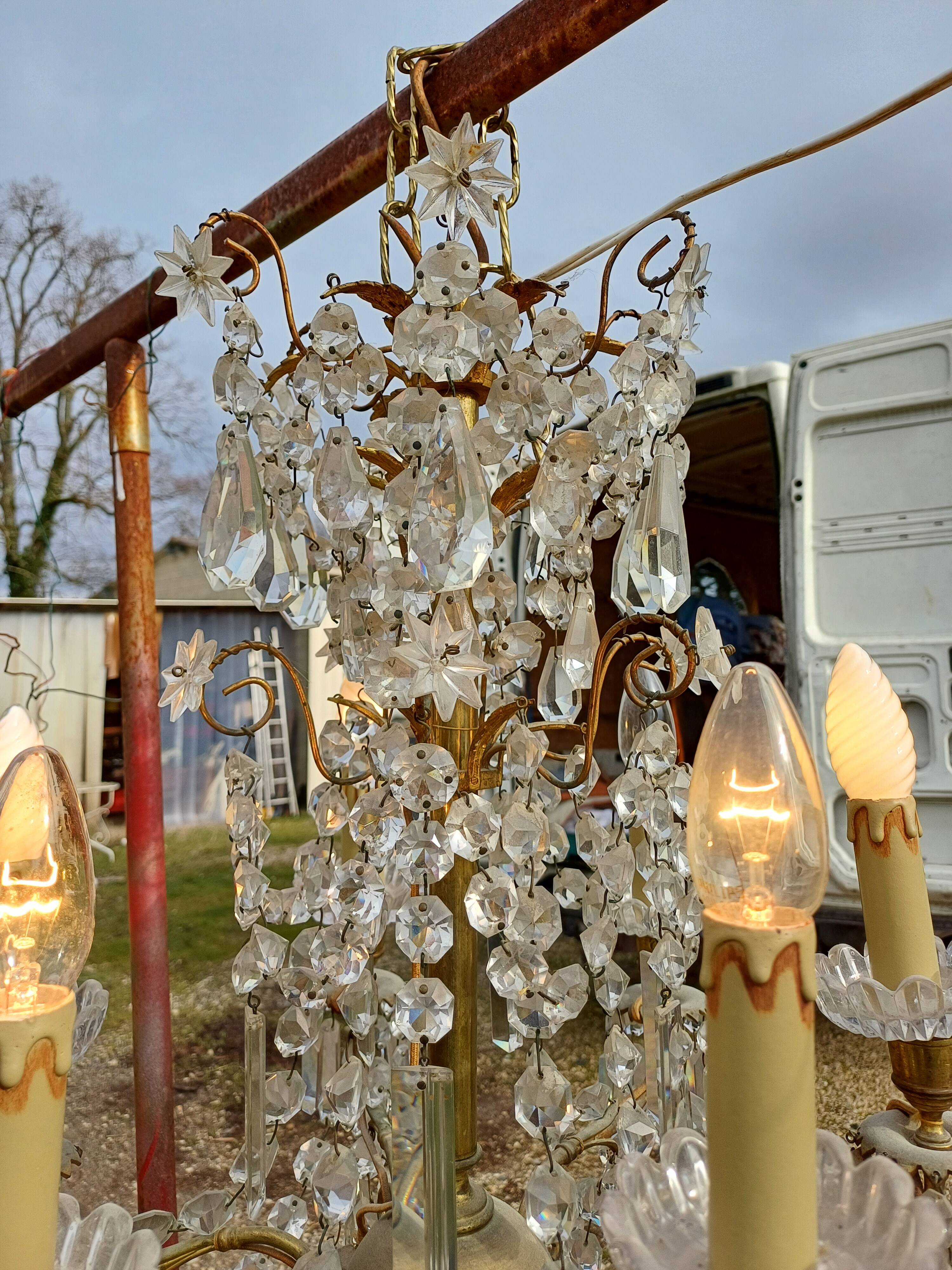 19th century crystal chandelier