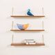 Danish mid century teak floating shelves set of 3, 1960s