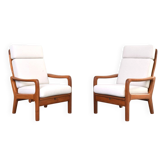 Chaises longues en teck danois du milieu du siècle par Juul Kristensen, années 1960, ensemble de 2