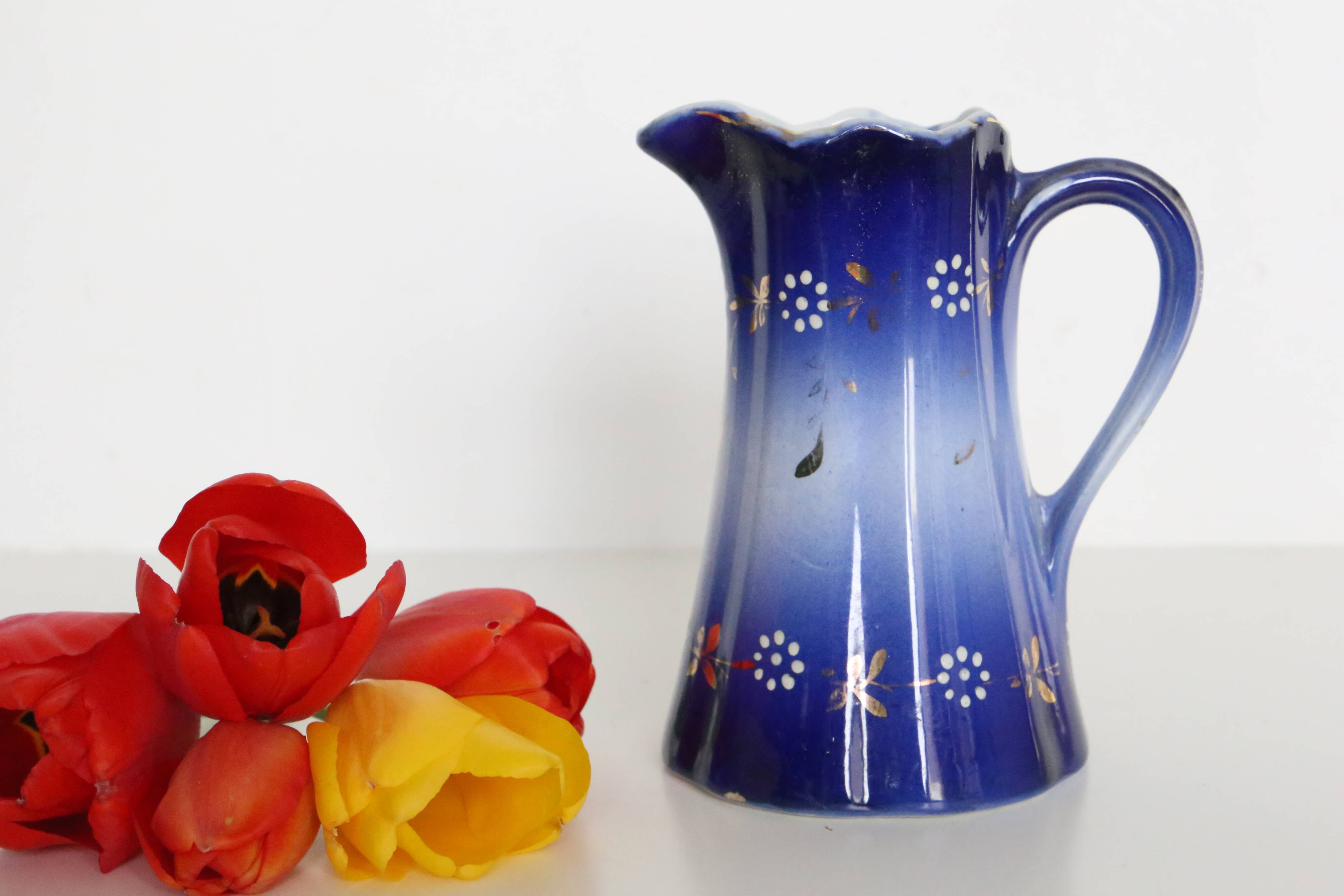 Antique pitcher Luneville Keller and Guerin