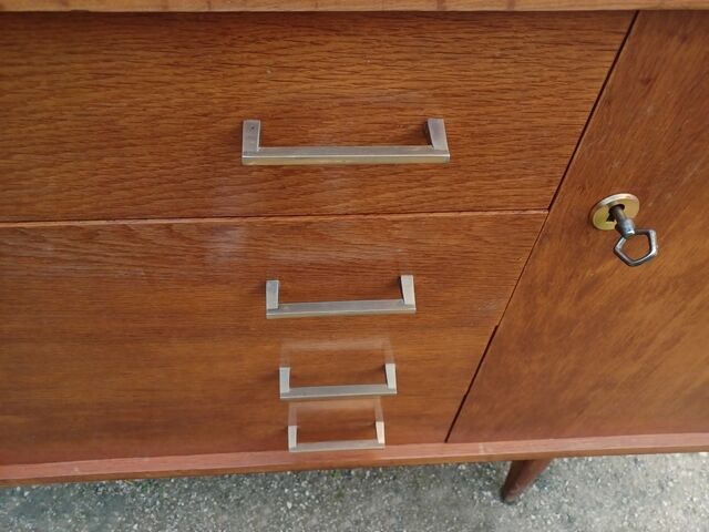 1950s solid wood sideboard
