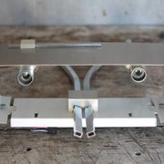 Vintage wall light, chrome steel wall light, Jean Gandelin wall light