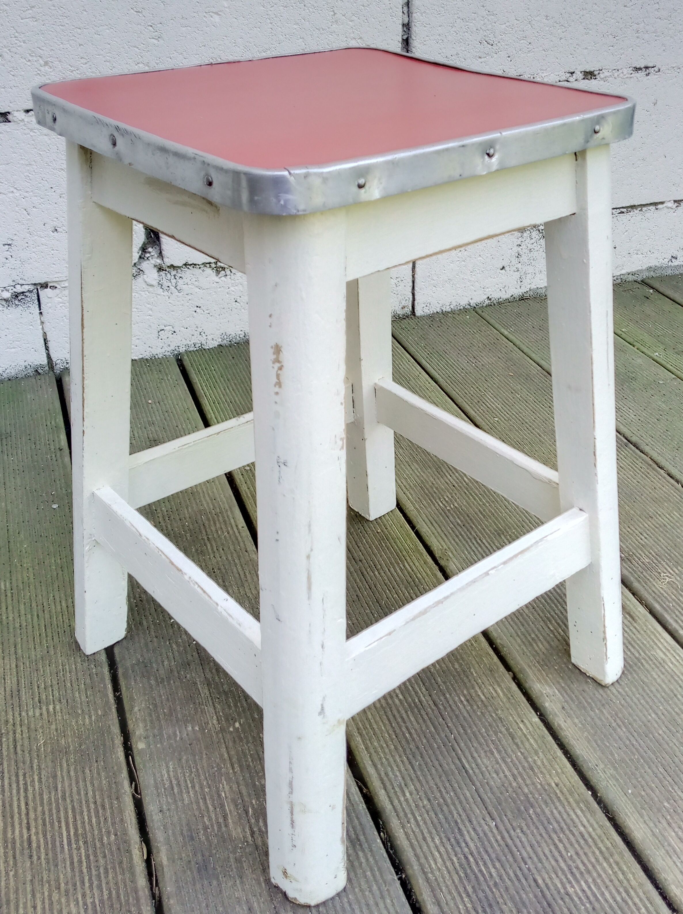 Paire de tabourets bois années 50