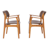 Fauteuils Erik Buch modèle 49 en teck, Danemark années 1960 – Ensemble de 2