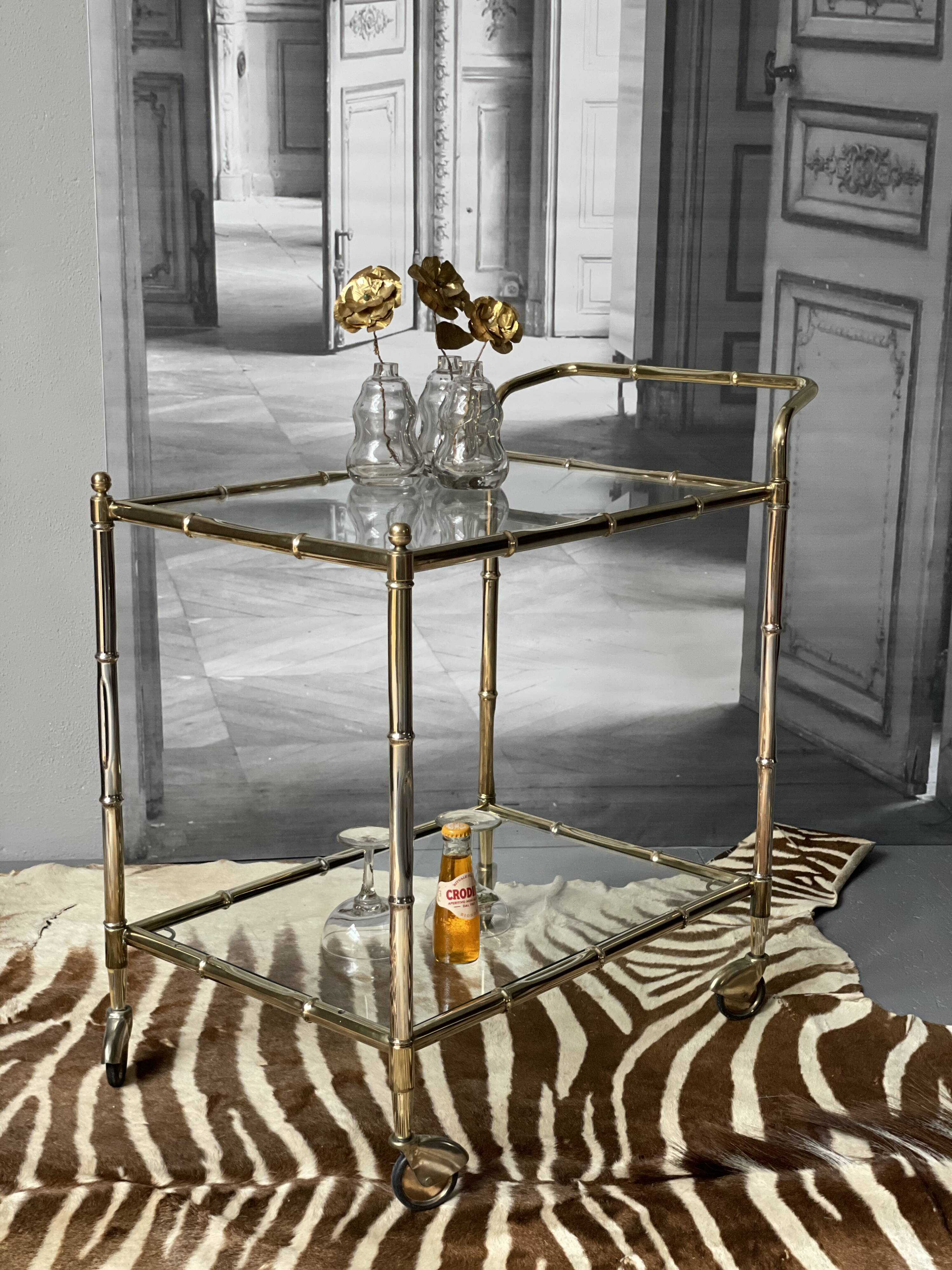 Vintage Golden Bar Cart