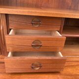 Danish library and its teak secretary 1960 by Johannes Sorth