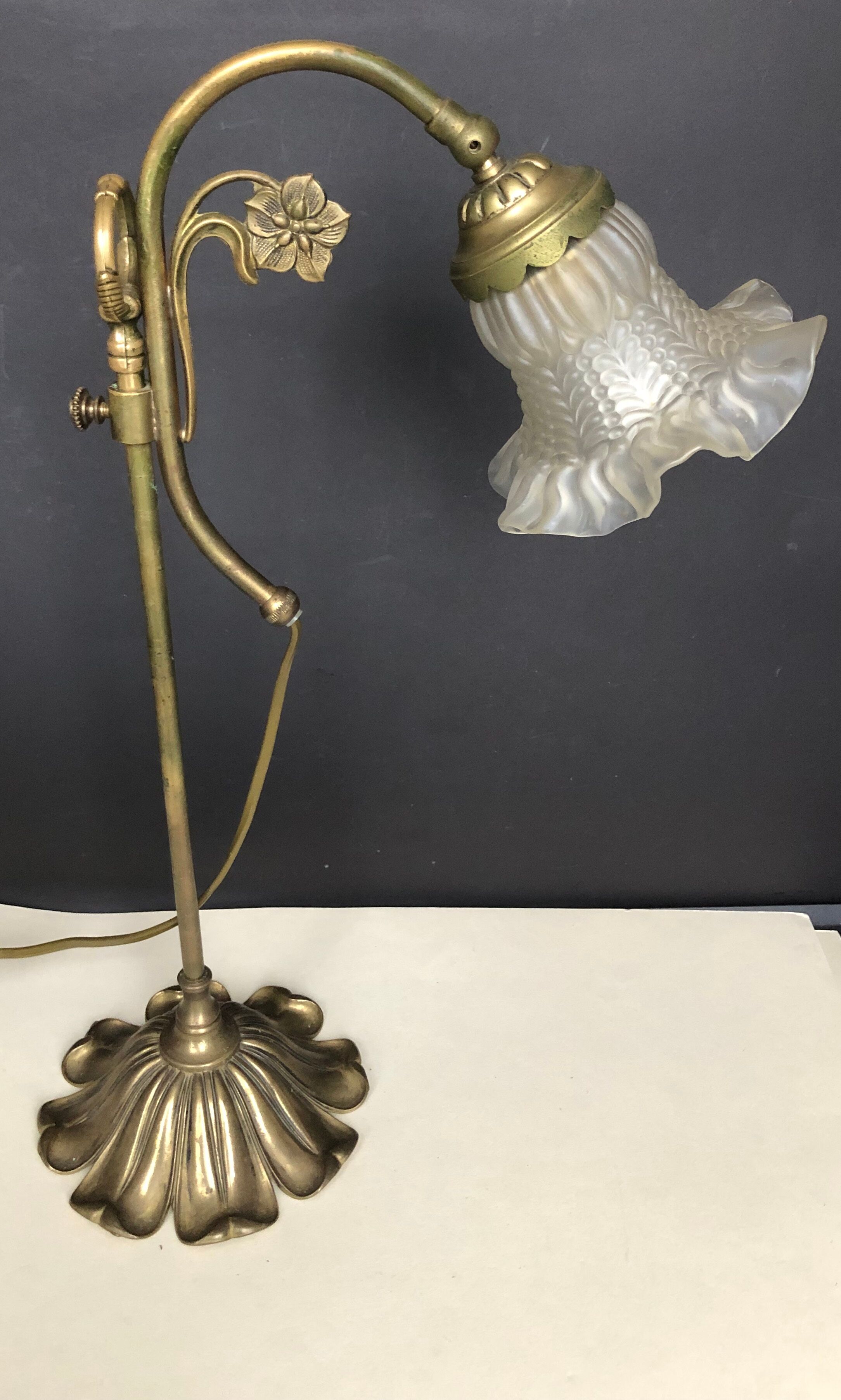 Art Nouveau bronze lamp