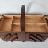 Vintage Wooden Portable Table Worker