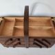 Travailleuse de table portative en bois vintage