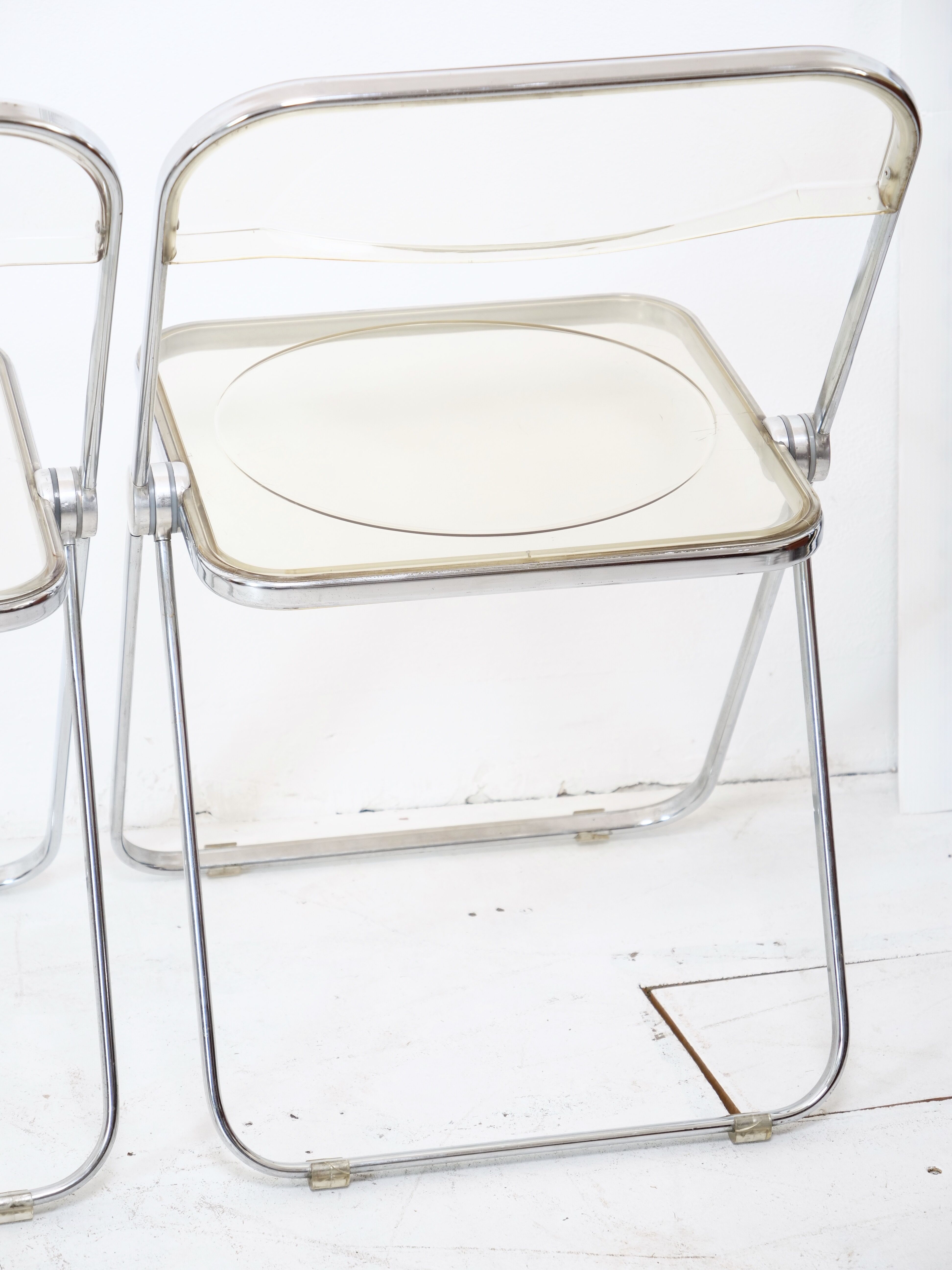 Suite of 4 Plia chairs by Giancarlo Piretti for castelli