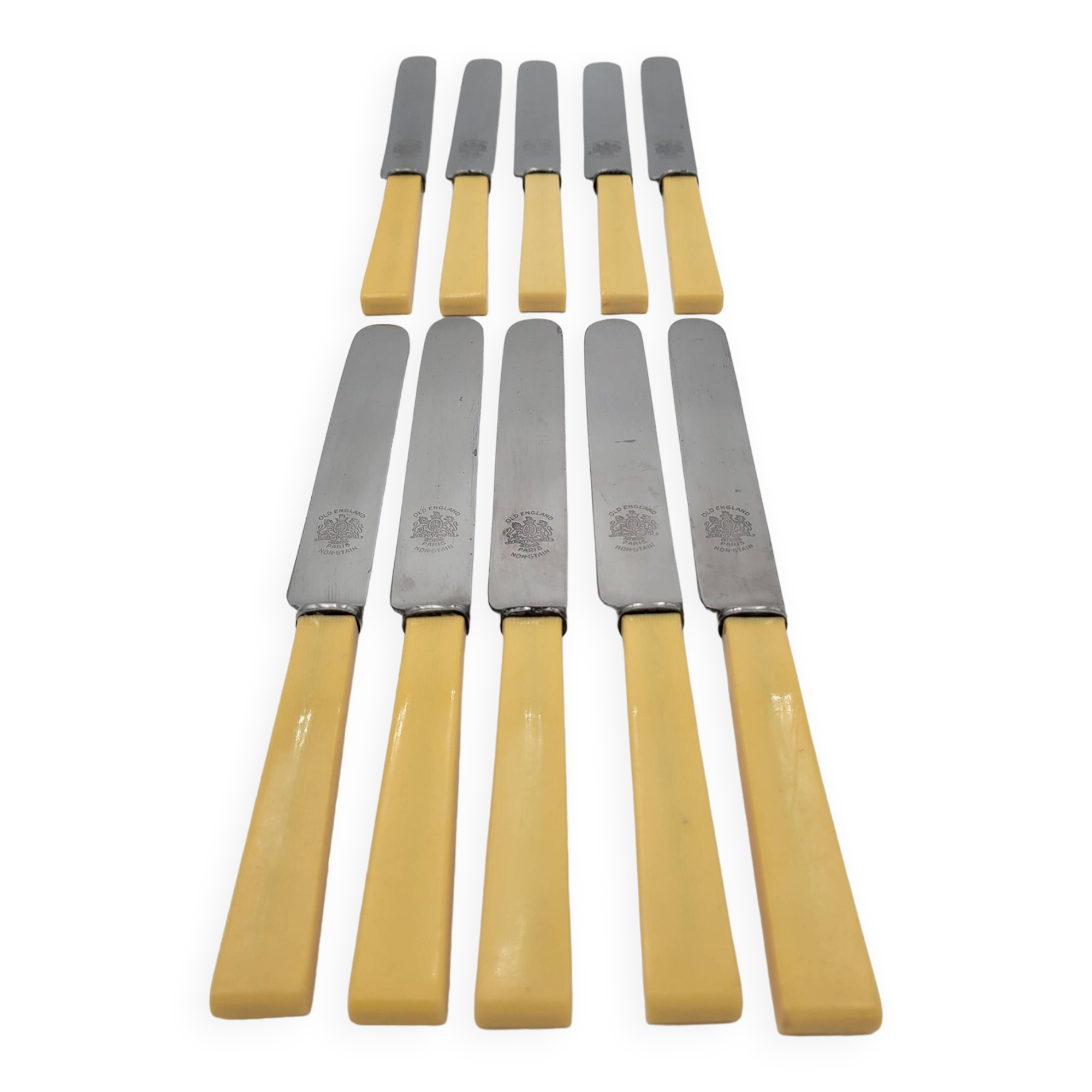 10 g.butler&co knives with galalith handles