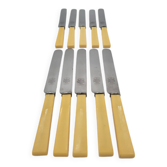 10 g.butler&co knives with galalith handles