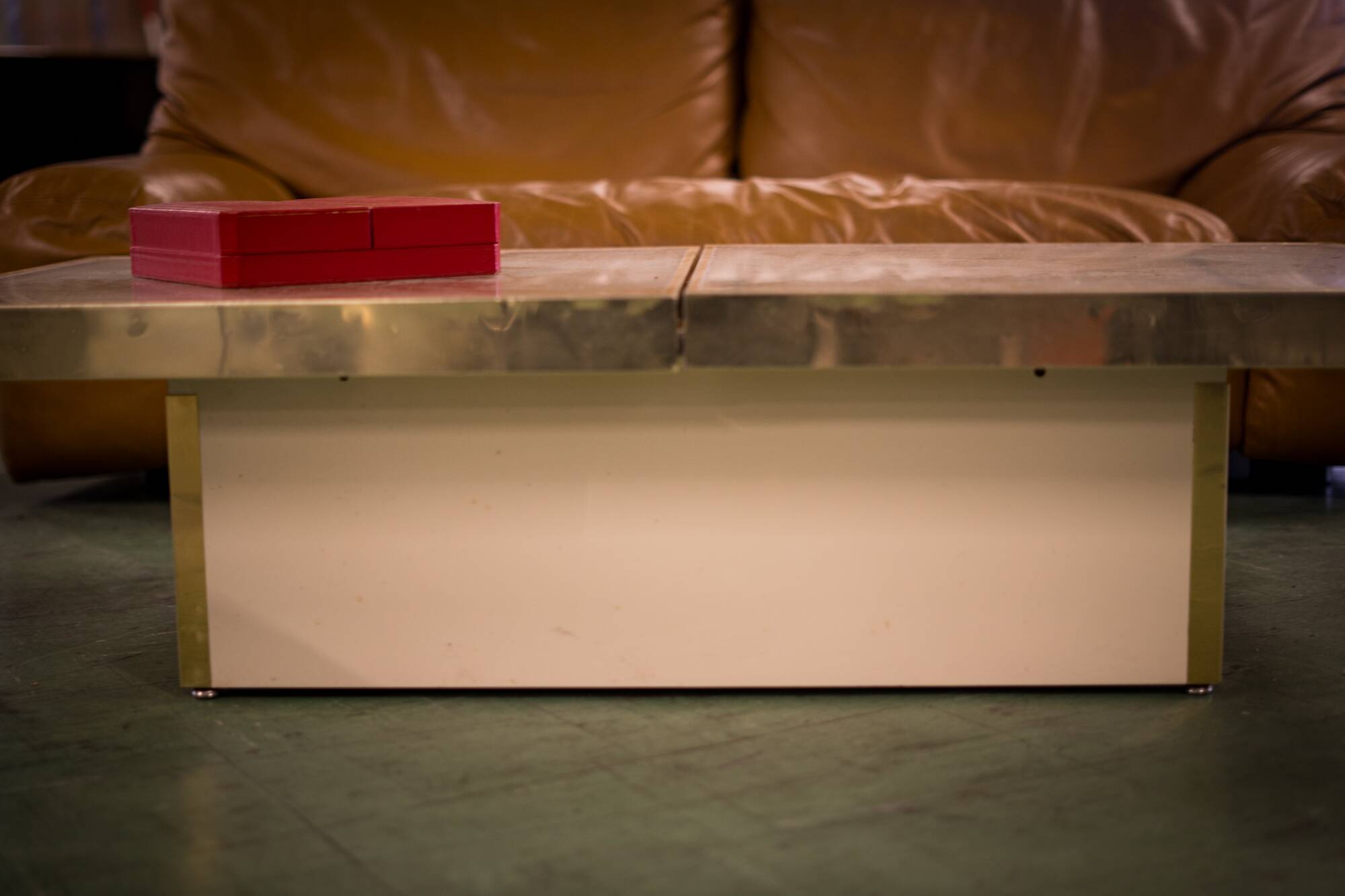 Coffee table bar Maison Lancel in the style of Willy Rizzo 1970.