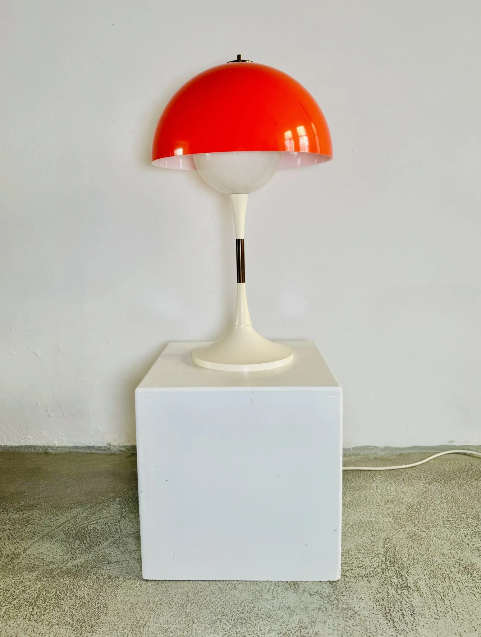 Mid-Century Trixel Table Lamp By Bent Karlby For Lyfa, Denmark 1970S