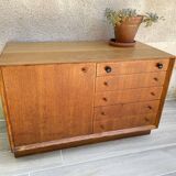 Scandinavian sideboard with 5 vintage drawers