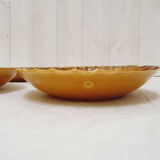 Set of 4 plates in slip "fish"