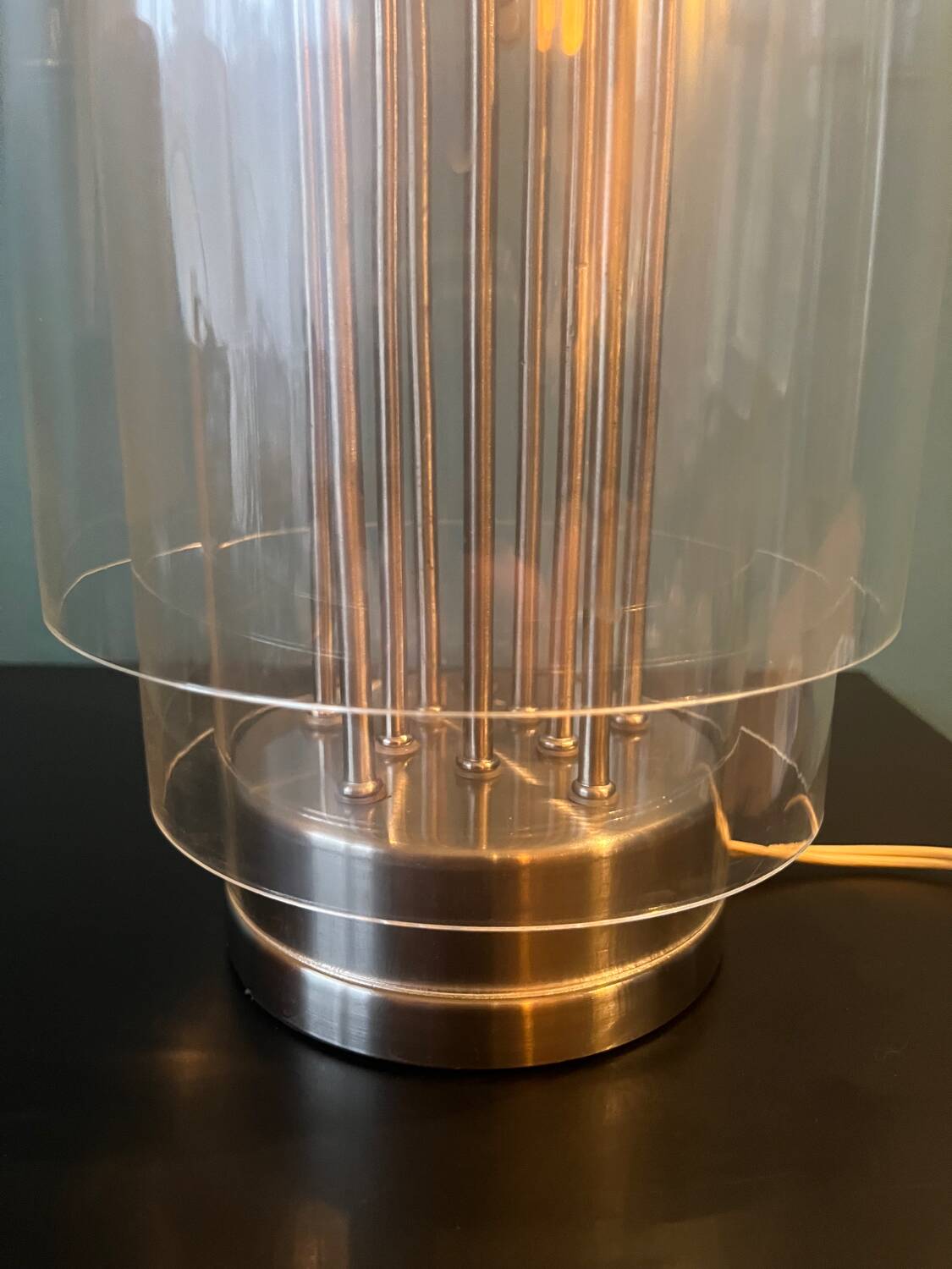 IKEA Stöllet Lucite Table Lamp Modern Design 20"