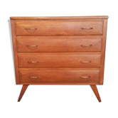 Commode compas en chêne années 50
