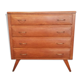 Commode compas en chêne années 50