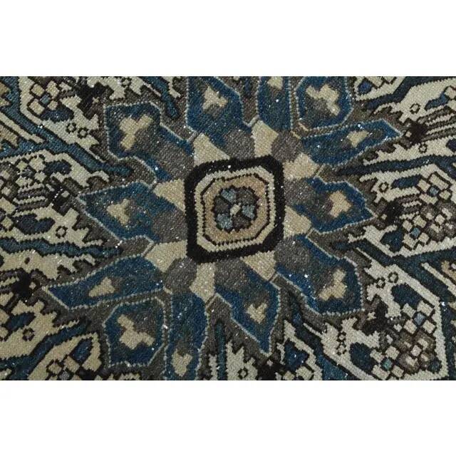1970s Vintage Persian Handmade Wool Cotton Light Brown Area Rug 308x370
