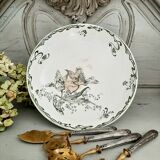 Old earthenware compote bowl