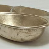 Plateau feuille laiton massif vintage