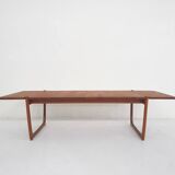 Large teak coffee table by Peter Hvidt and Orla Molgaard Nielsen model FD 575 for France and Son