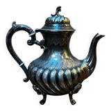 Silver-plated metal teapot