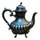 Silver-plated metal teapot