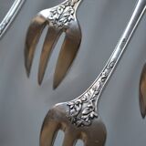 12 silver-plated oyster forks sfam goldsmith