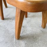 Pair of Henri Bataille oak stools