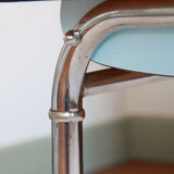 Blue formica table extensions and 2 drawers