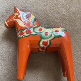 Dalarna horses 60s Swedish crafts (set of 2)