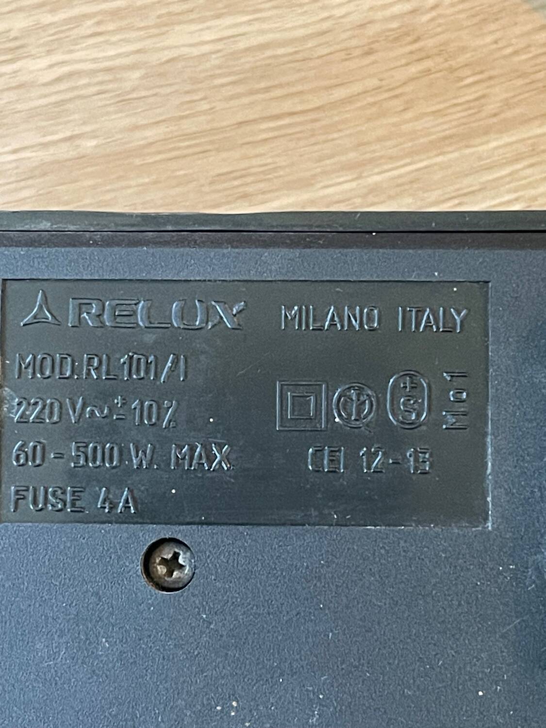 Relux Milano brass lamp with dimmer