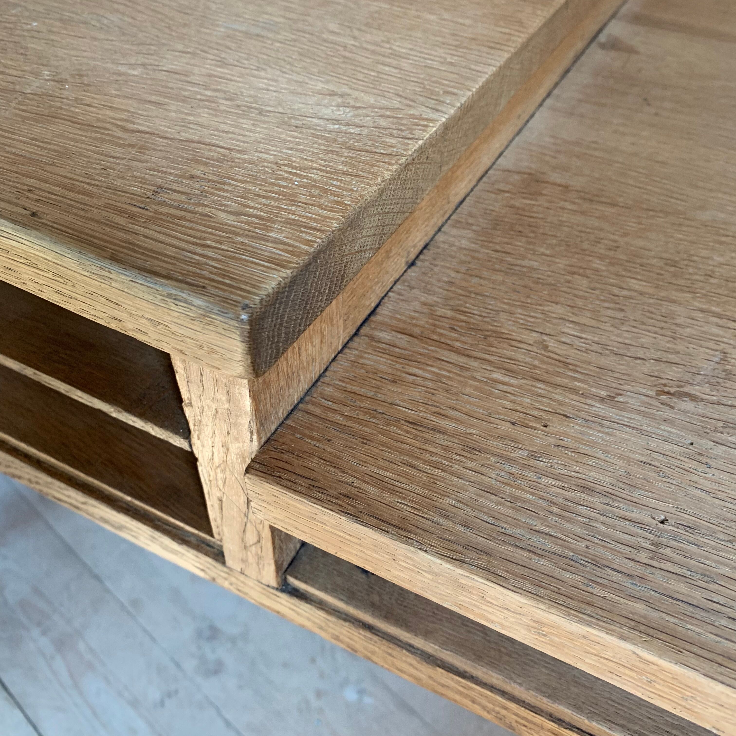 Vintage solid oak craft desk