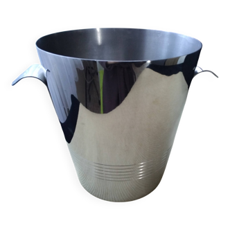 Seau à champagne acier inoxydable Létang et Rémy  Années 70