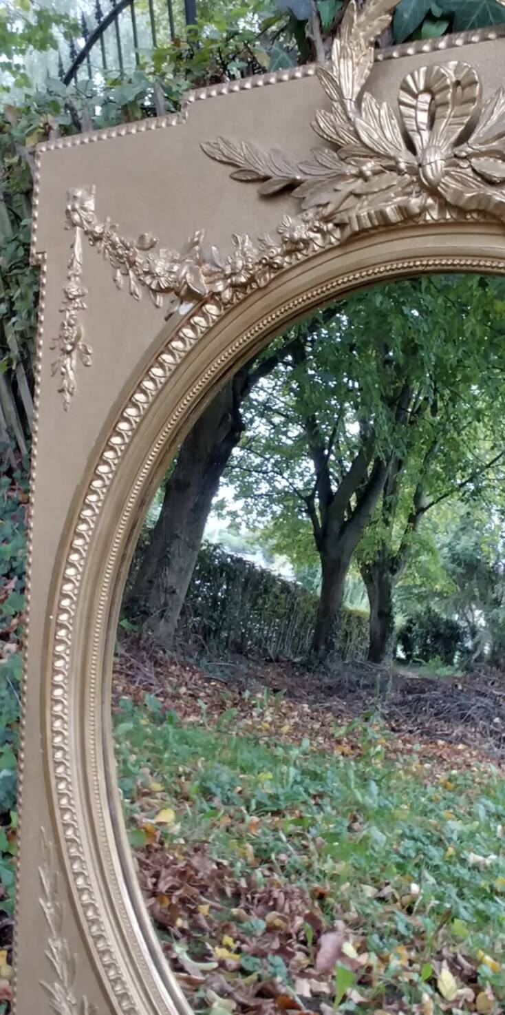 Trumeau Louis XVI style mirror 90x74