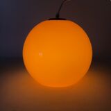 Vintage 70s orange glass pendant lamp