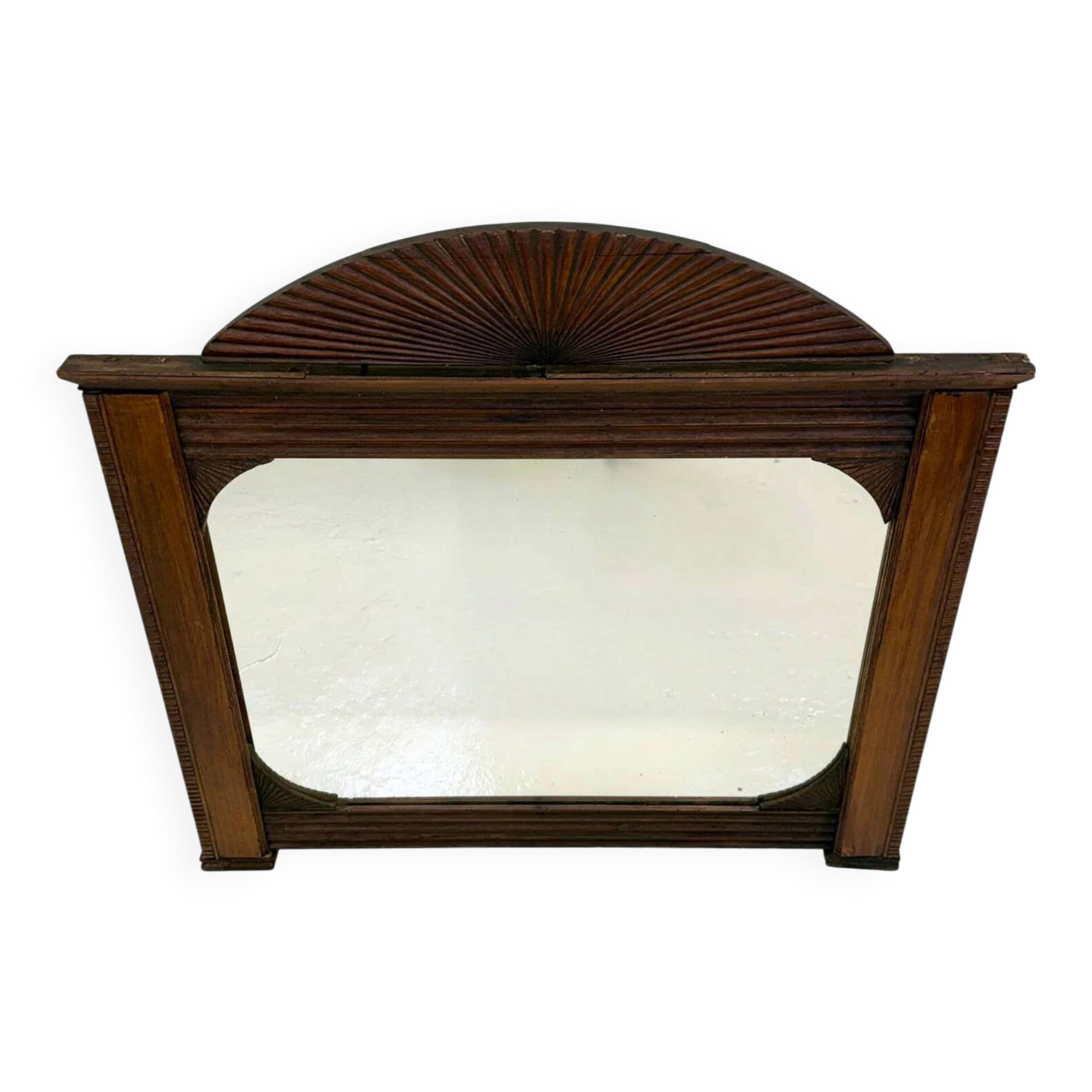 Miroir art déco en bois sculpté, 1930s