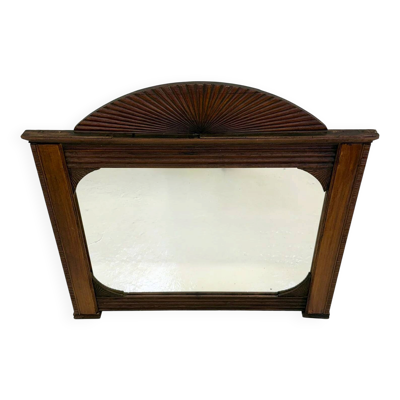 Miroir art déco en bois sculpté, 1930s