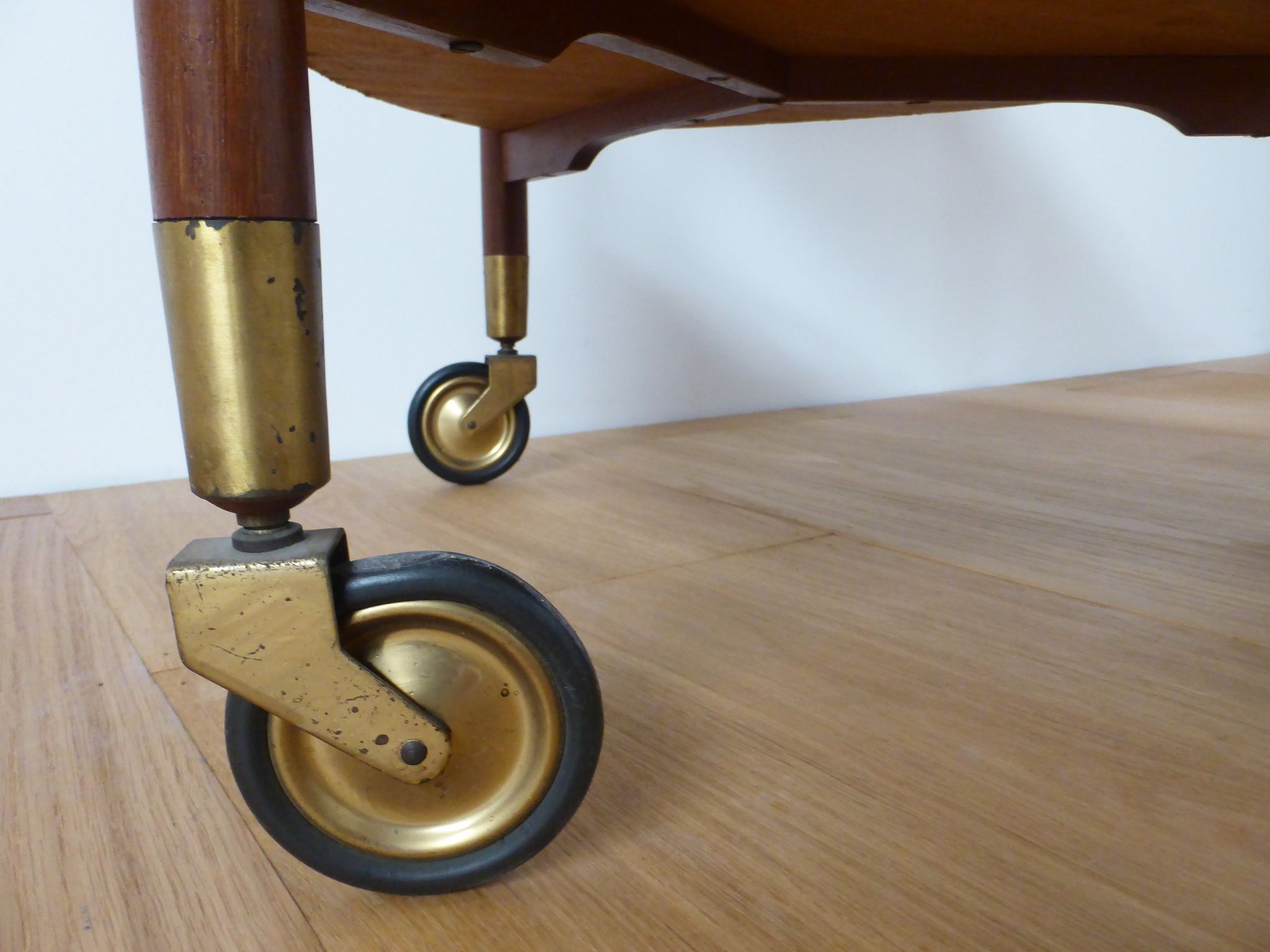 Serving trolley in Teak, Italy, 1950s