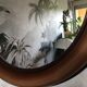 70s round mirror 53cm