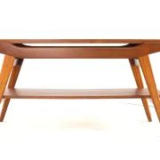 Table basse avec plateau réversible - teck mid-century moderne - design néerlandais