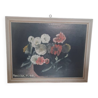 Painting flowers in a vase