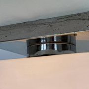 Ceiling lamp / flush mount 'Bauhaus in chrome and glass, 1930s